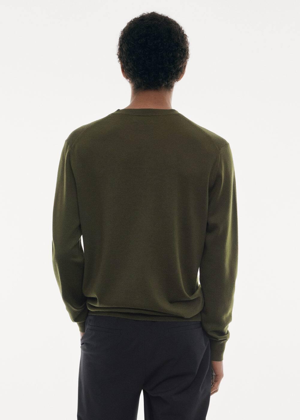 MANGO MAN - Merino wool washable sweater khakiMen Product Image