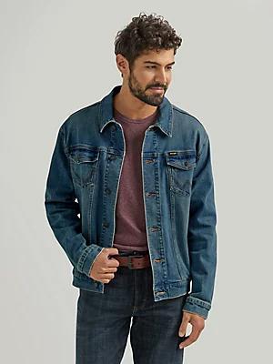 Men's Wrangler® Retro Unlined Denim Jacket | Men's JACKETS & OUTERWEAR | Wrangler® Product Image