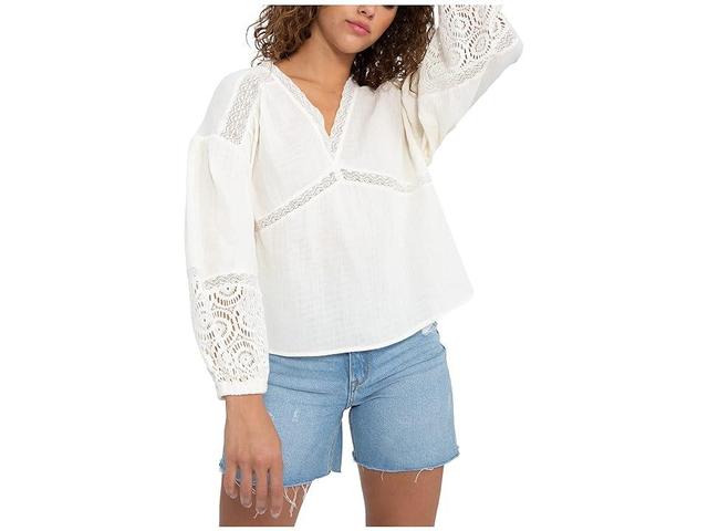 Sanctuary Heirloom Gauze with Lace Popover Top (Muslin) Women's Clothing Product Image