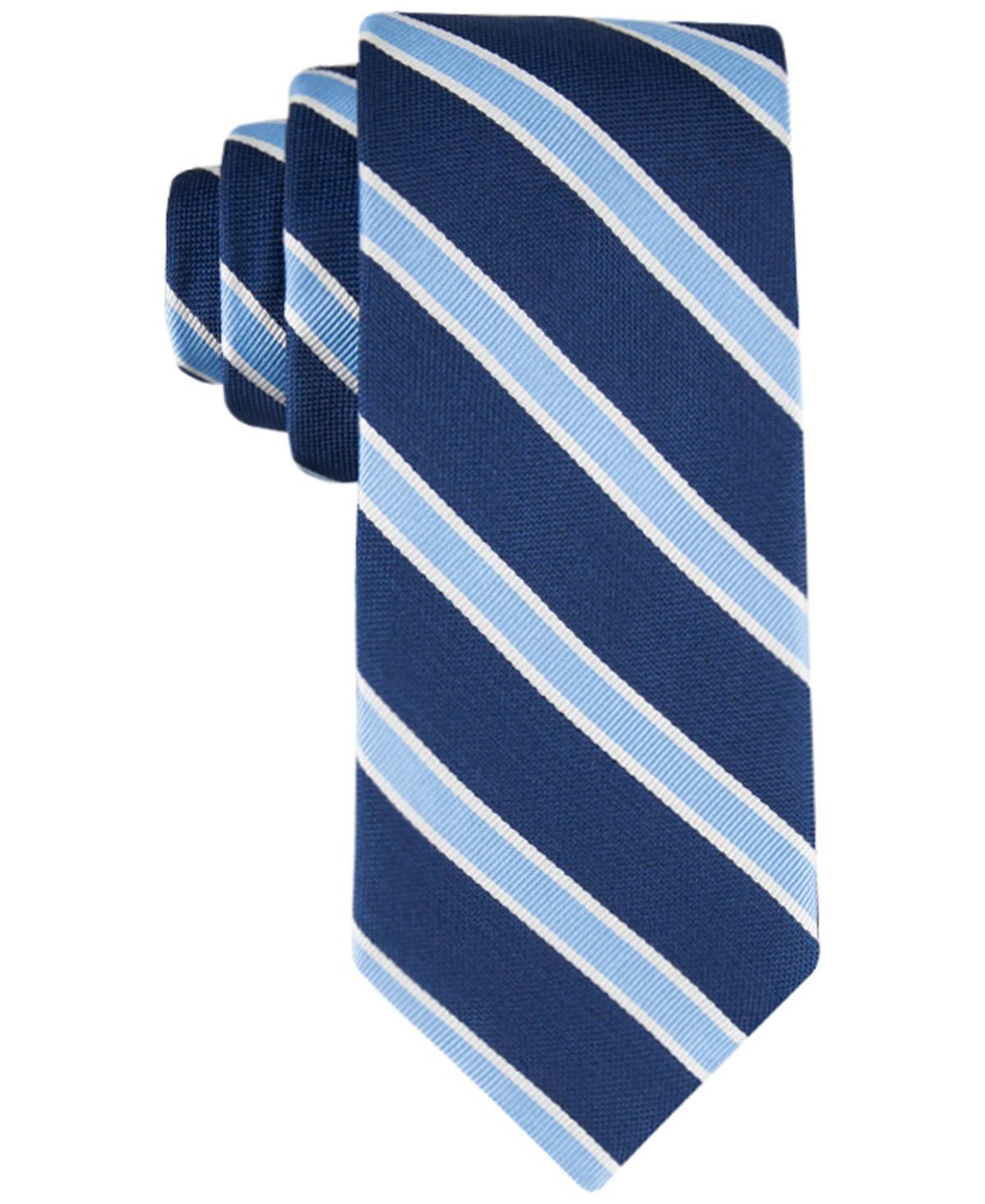 Tommy Hilfiger Mens Classic Stripe Tie - Navy Product Image