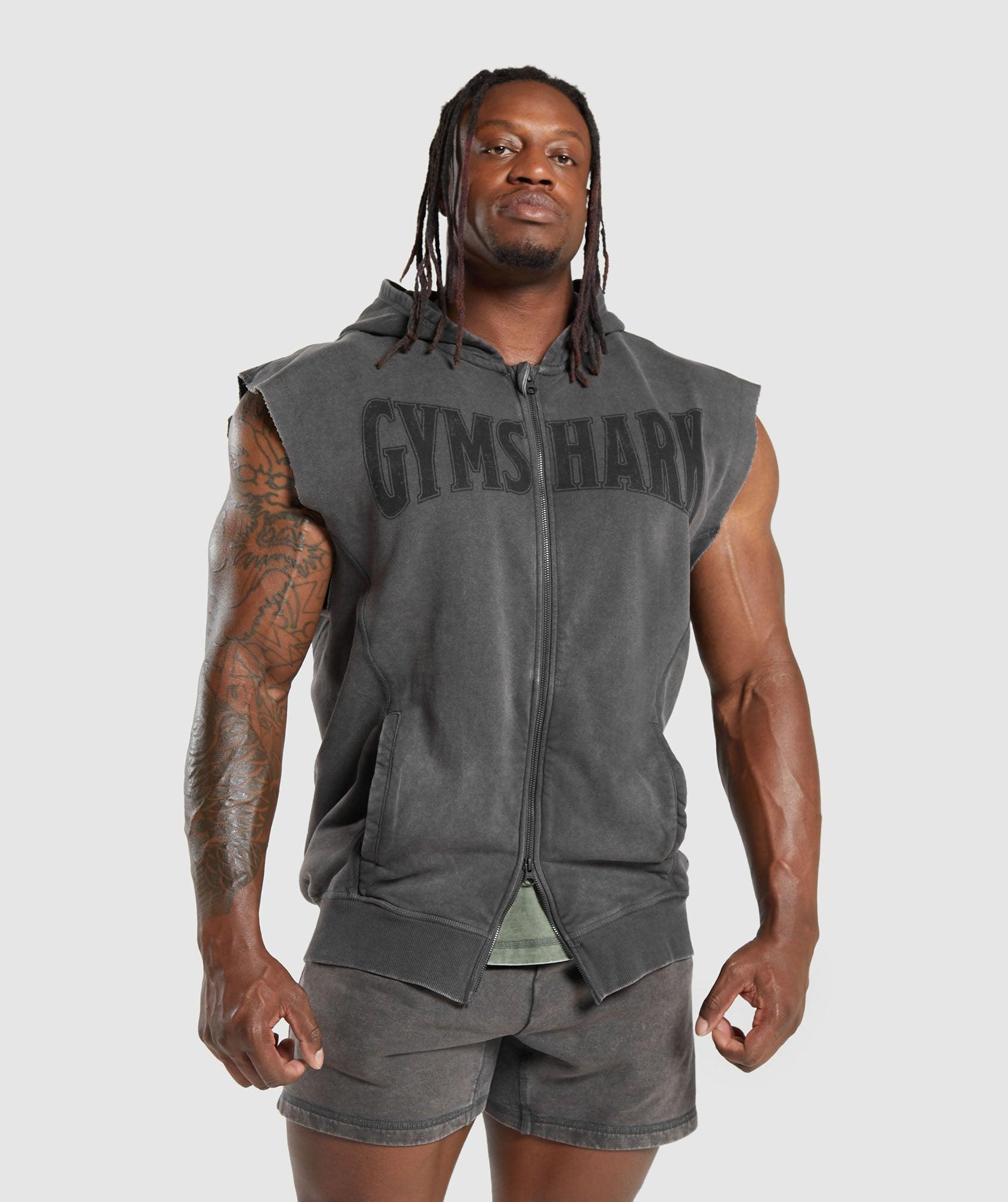 Heritage Washed Sleeveless Zip Hoodie Product Image