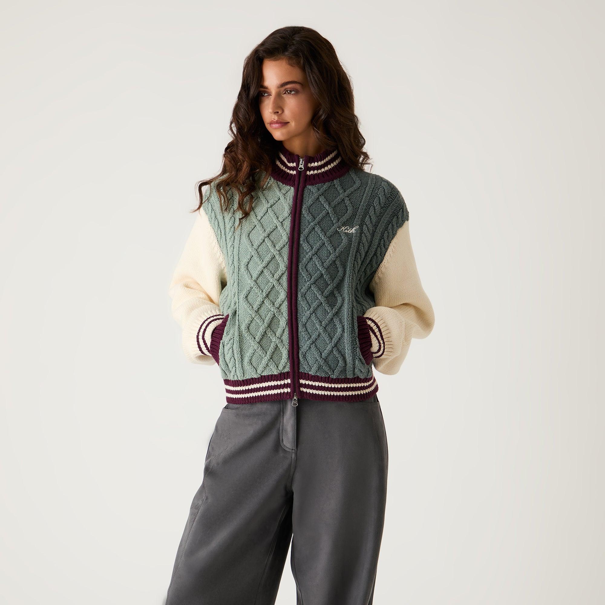 Kith Women Wyler Blocked Full Zip Sweater - Virtue Female Product Image