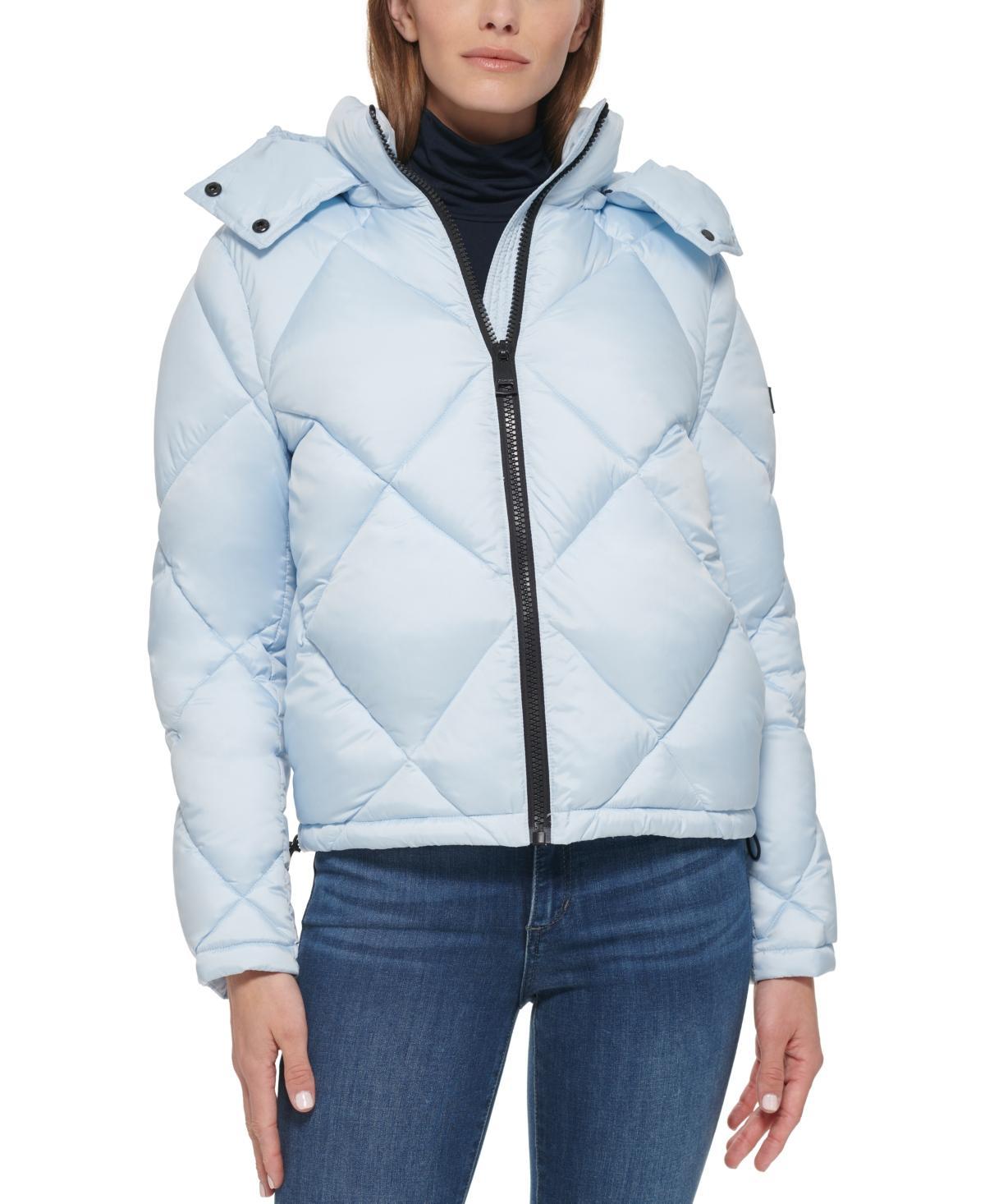 Calvin Klein Womens Quilted Cropped Hooded Puffer Coat, Created for Macys Product Image