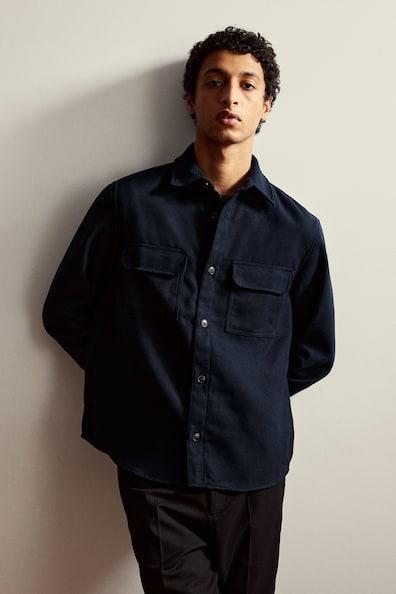 Regular Fit Felted Overshirt Product Image