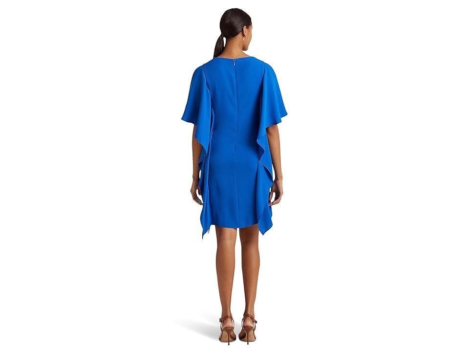 LAUREN Ralph Lauren Georgette Caftan Cocktail Dress (Blue Saturn) Women's Dress Product Image