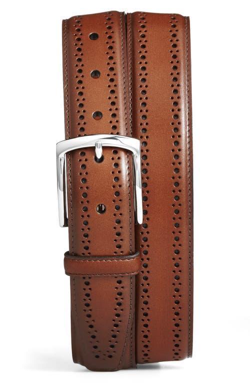 Allen Edmonds Manistee Brogued Leather Belt Product Image