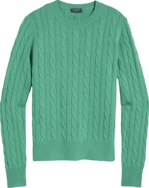 Cashmere Classic Cable Crewneck Sweater Product Image