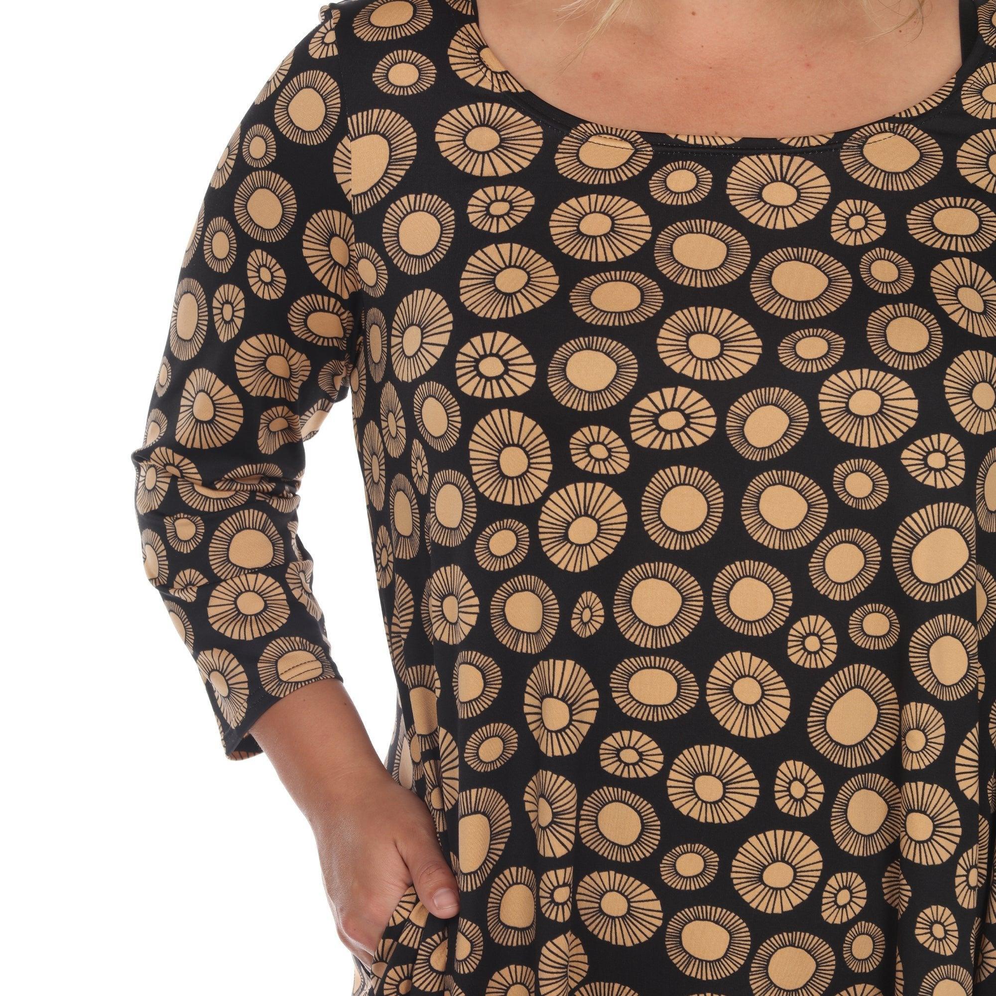 Printed Geometric Circle Tunic Top - Plus Product Image