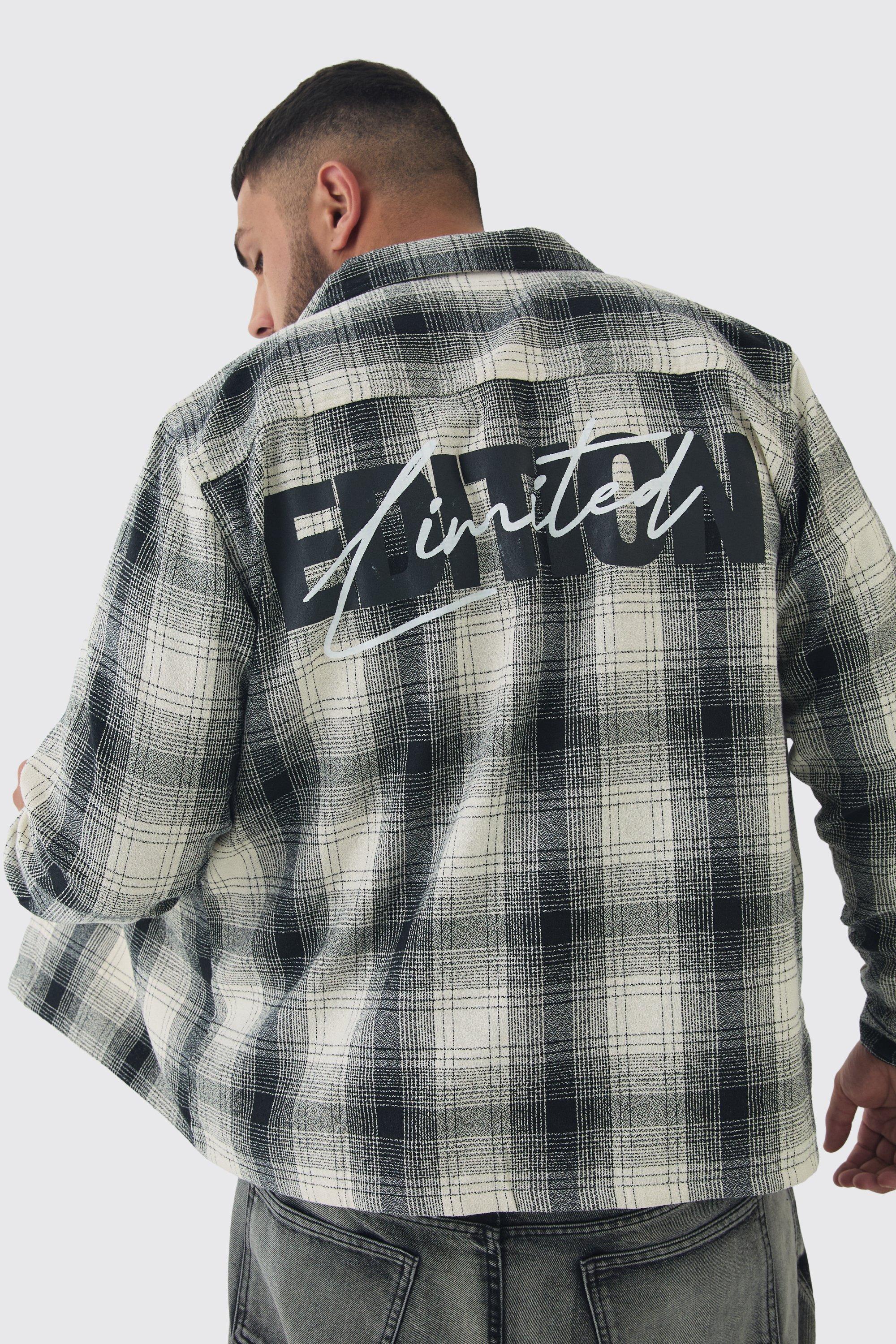 Plus Limited Edition Regular Fit Plaid Shirt | boohooMAN USA Product Image