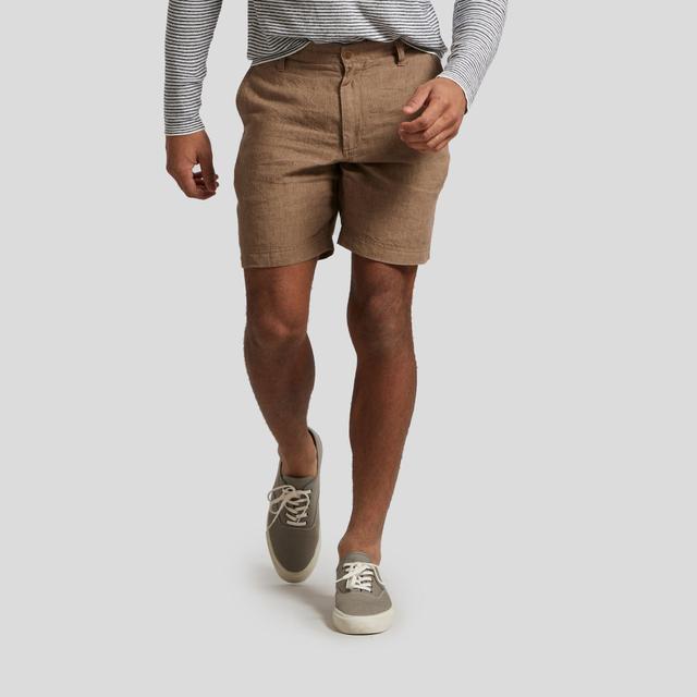 Aventura Washed Linen Shorts  - Tobacco Product Image