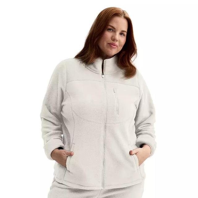 Plus Size Tek Gear Fitted Micro Fleece Full-Zip Jacket, Womens Product Image