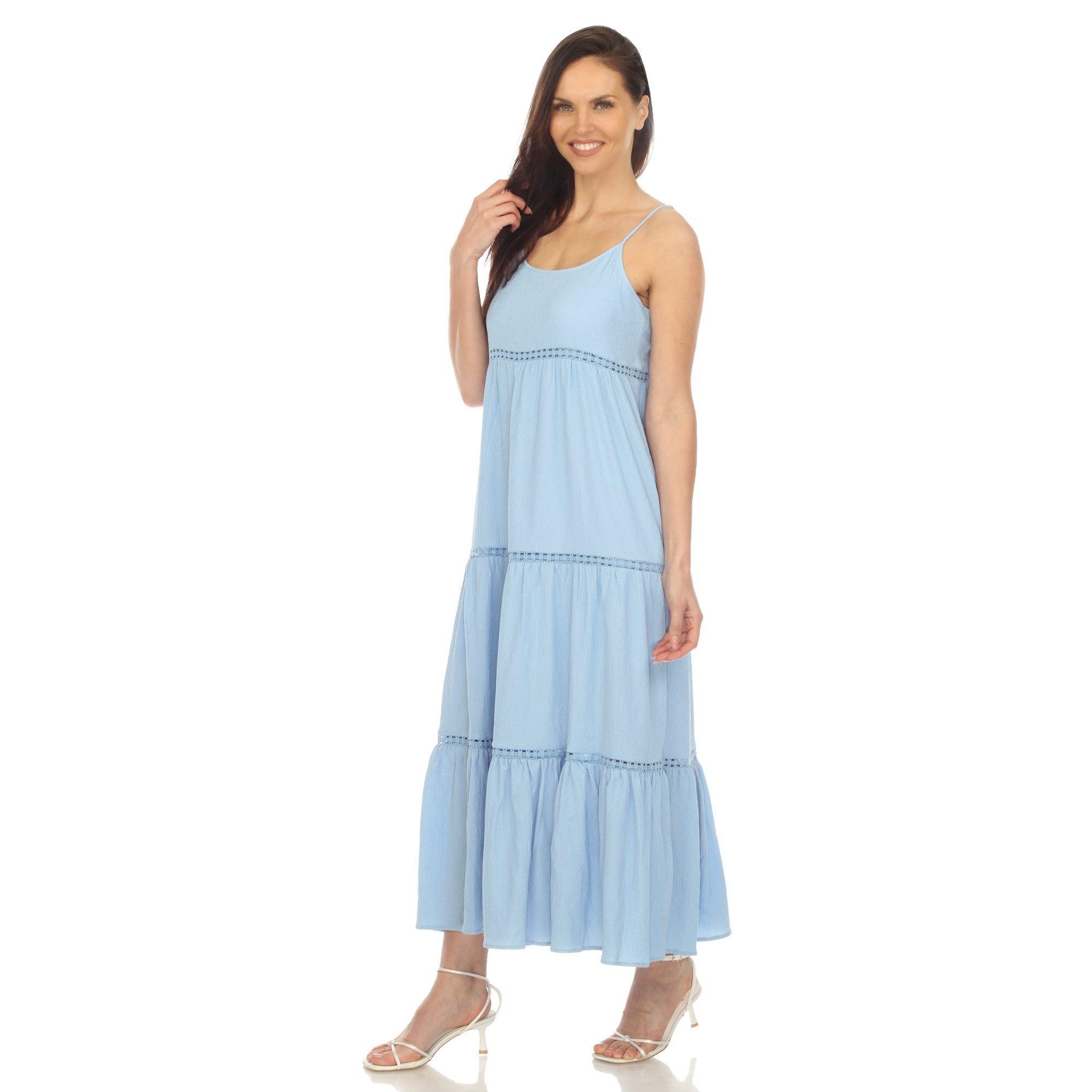 Women's Scoop Neck Tiered Maxi Dress Female Product Image