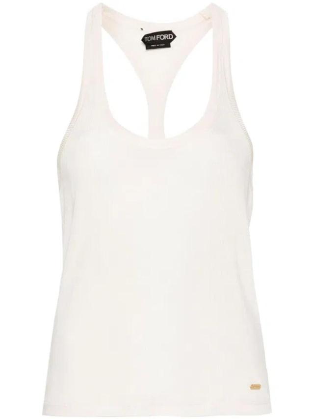 TOM FORD Jersey Tank Top In Beige Product Image