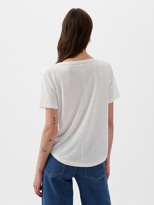 Linen-Blend T-Shirt Product Image