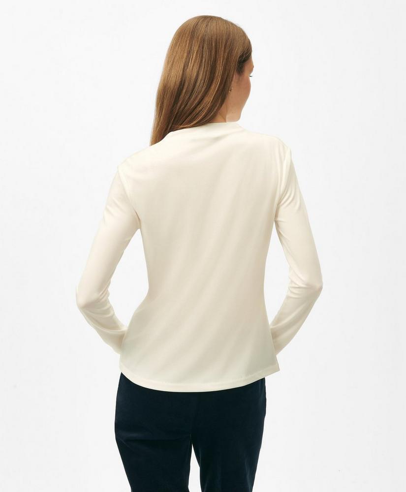 Cowl Neck Long-Sleeve Top in Ponte Knit Product Image