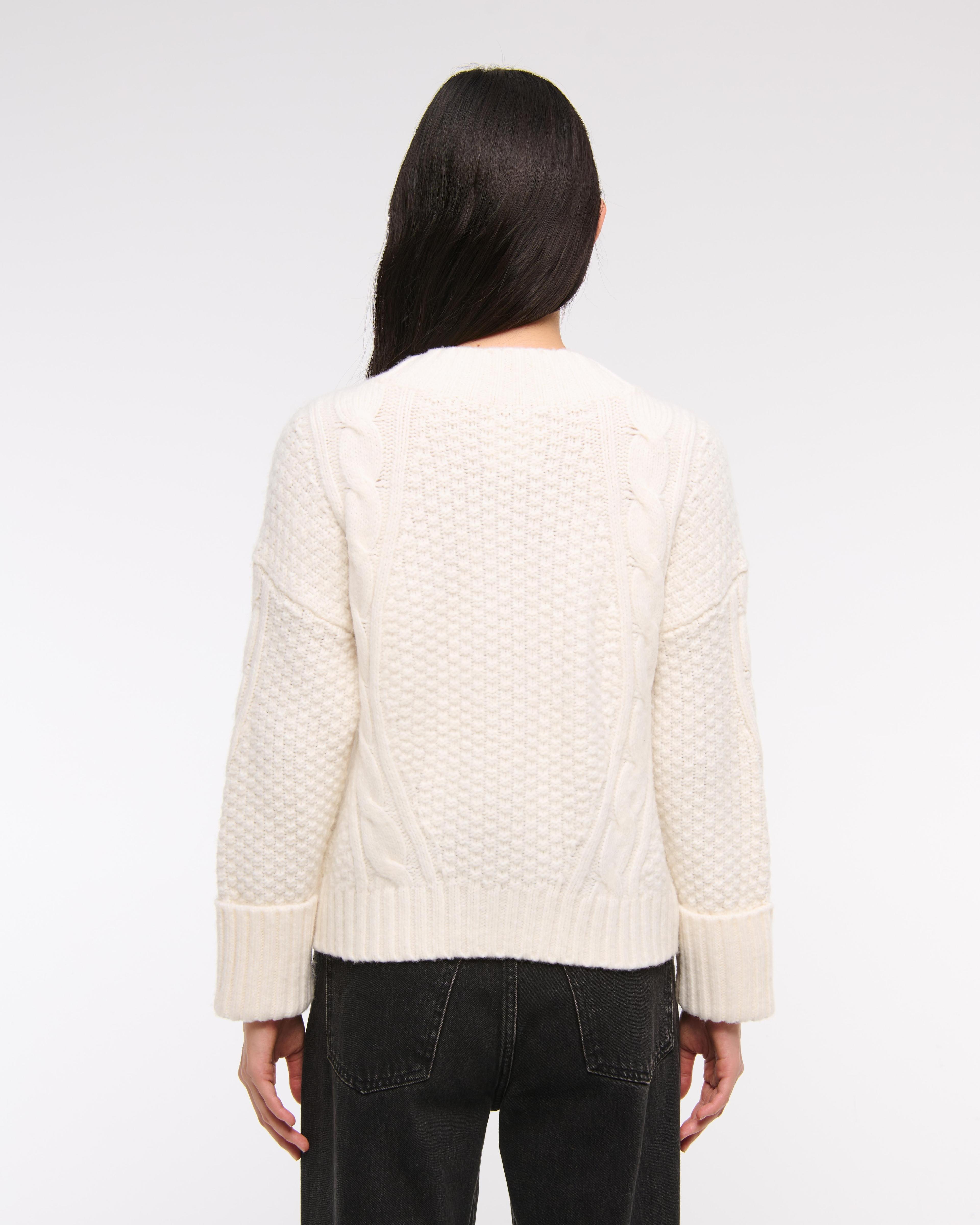 Seed-Stitch Cable Cardigan Product Image