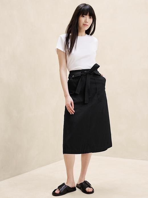 Utility Pocket Midi Skirt Product Image