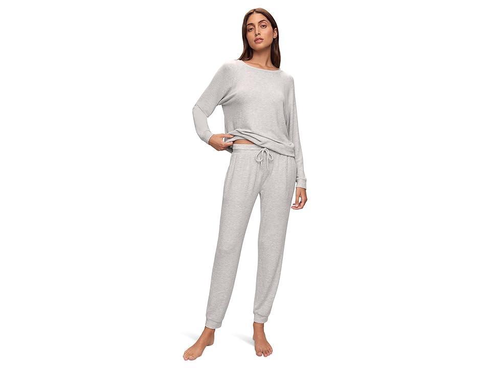 Eberjey Cozy Time Joggers (Light Heather Grey) Women's Pajama Sets Product Image