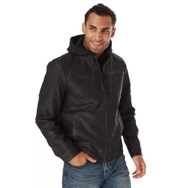 Big & Tall Apt. 9 Faux Leather Moto Jacket, Mens Product Image