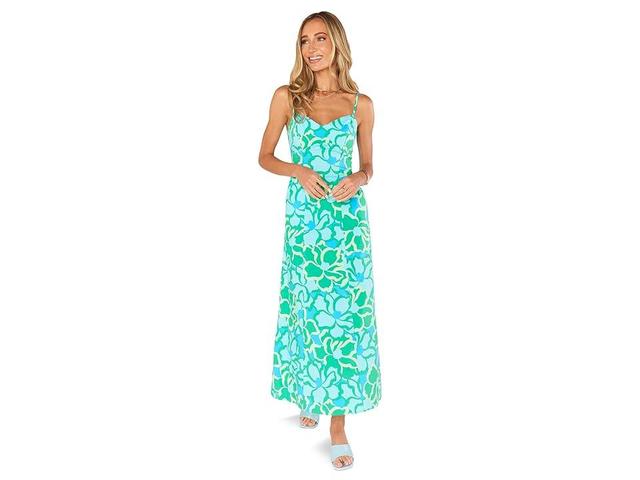 Show Me Your Mumu Allegra Midi Dress (Spring Tiffany Floral) Women's Dress Product Image