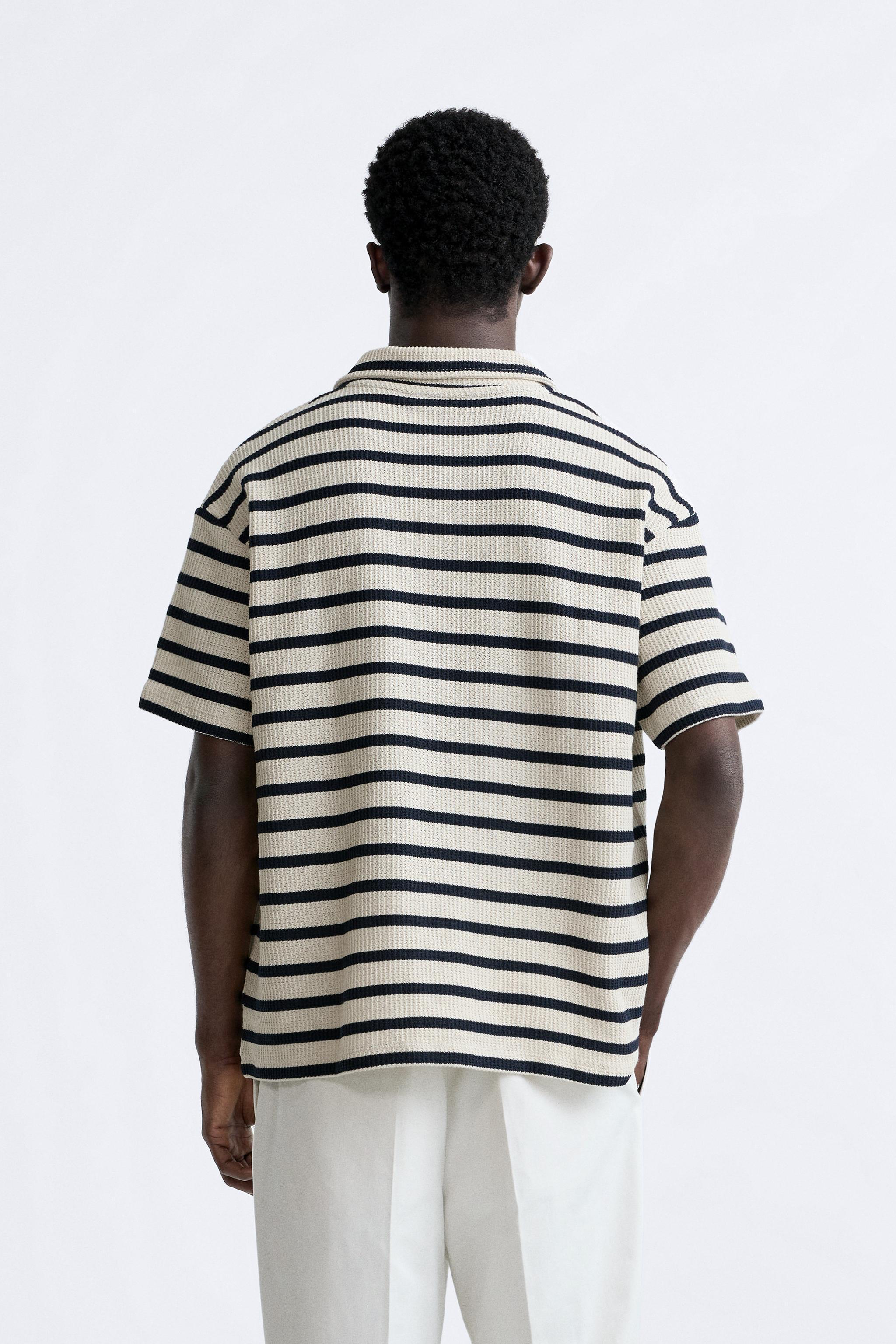 TEXTURED STRIPED POLO Product Image