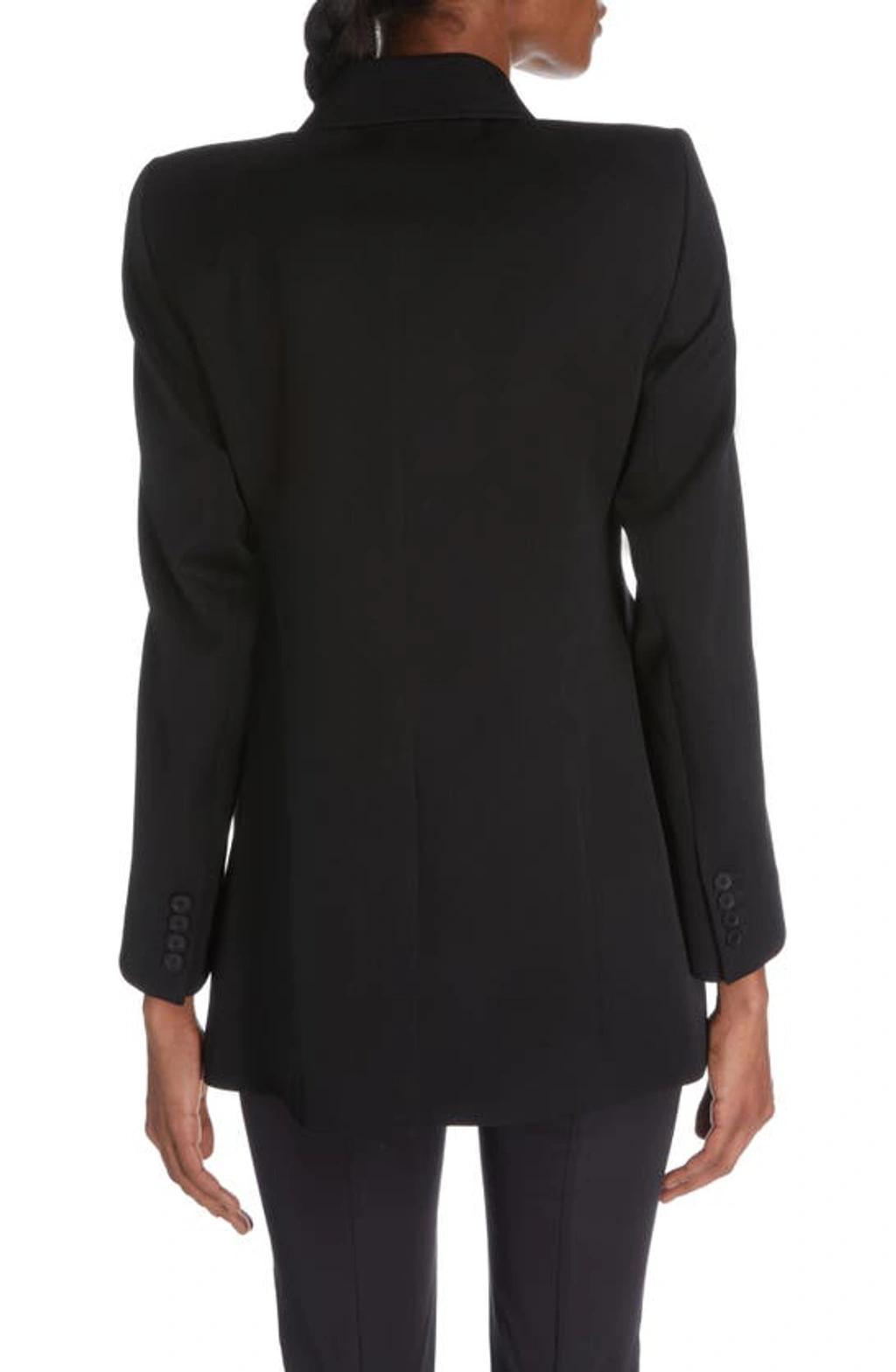 BALENCIAGA Hourglass Double-breasted Wool Jacket In Black Product Image