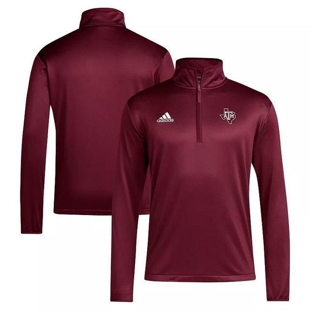 Mens adidas Maroon Texas A&M Aggies 2024 Coaches Sideline Quarter-Zip Top Product Image