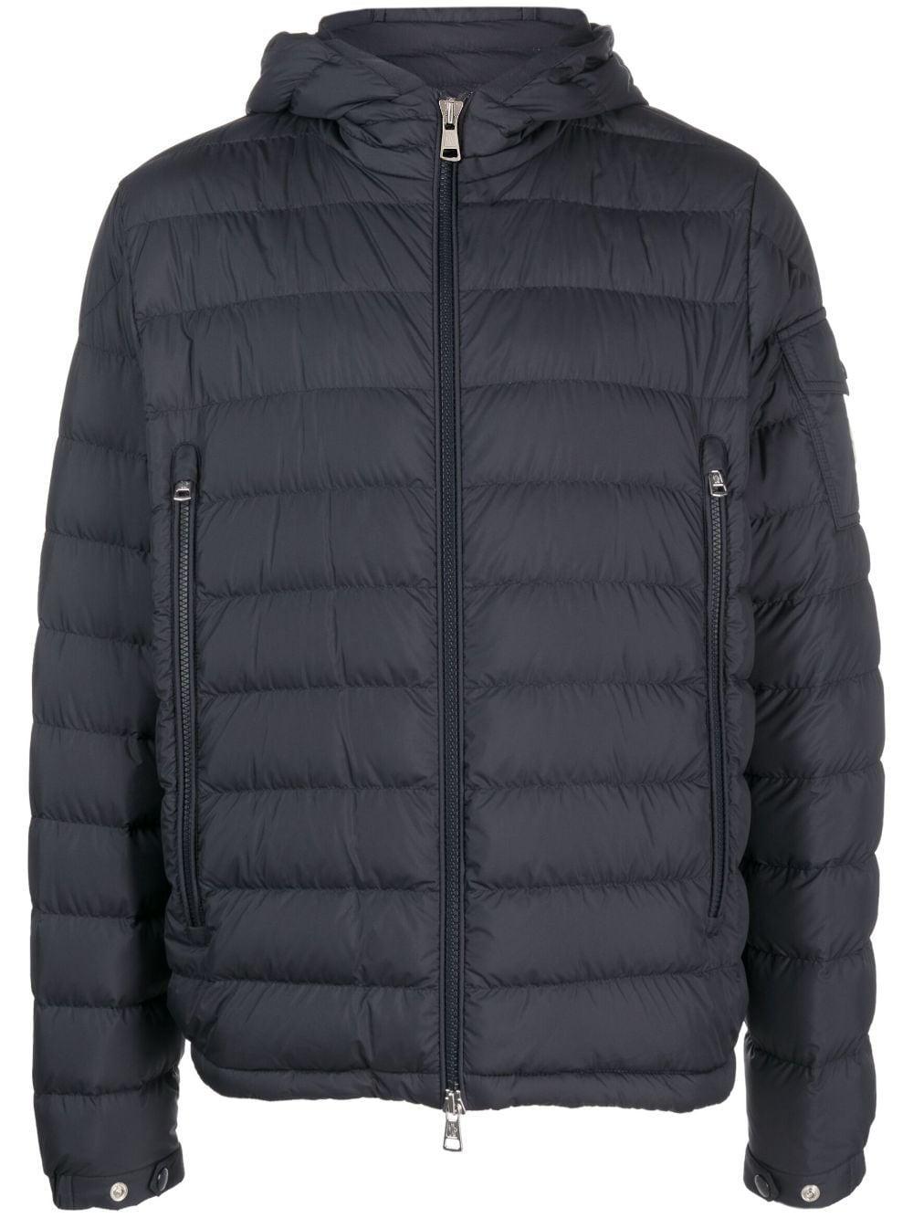 MONCLER Logo-patch Padded Jacket In Blue Product Image