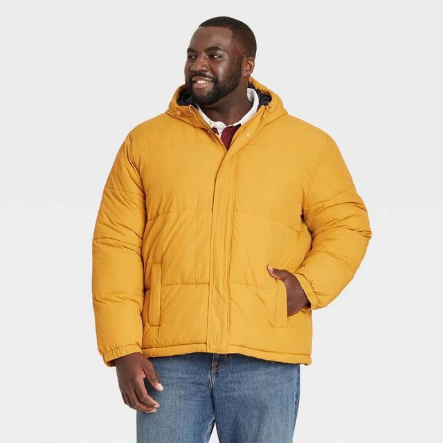 Mens Big & Tall Midweight Puffer Jacket - Goodfellow & Co Gold XXLT Product Image