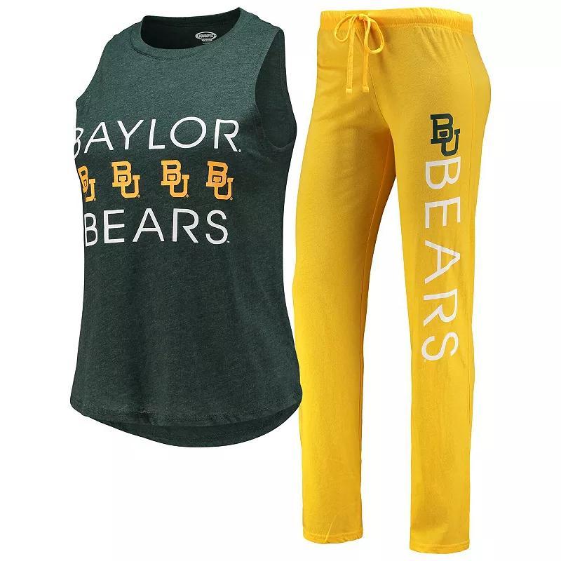 Womens Concepts Sport Gold/Green Baylor Bears Tank Top & Pants Sleep Set Product Image