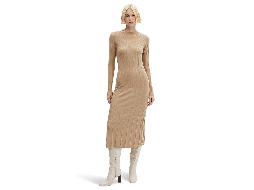 MANGO Long Sleeve Funnel Neck Rib Sweater Dress Product Image