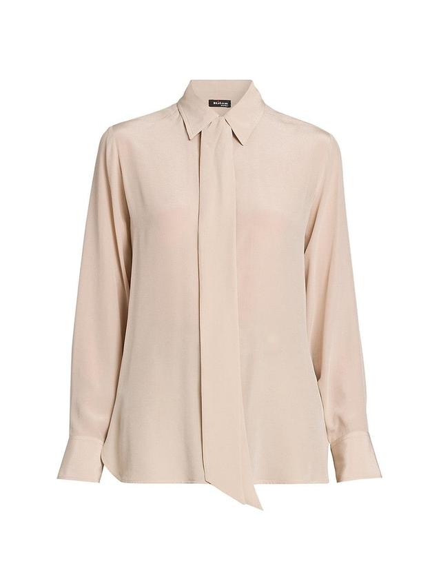 Womens Silk Long-Sleeve Shirt Product Image