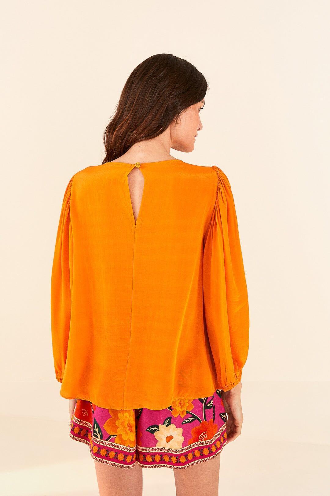 Orange Lace Blouse Product Image