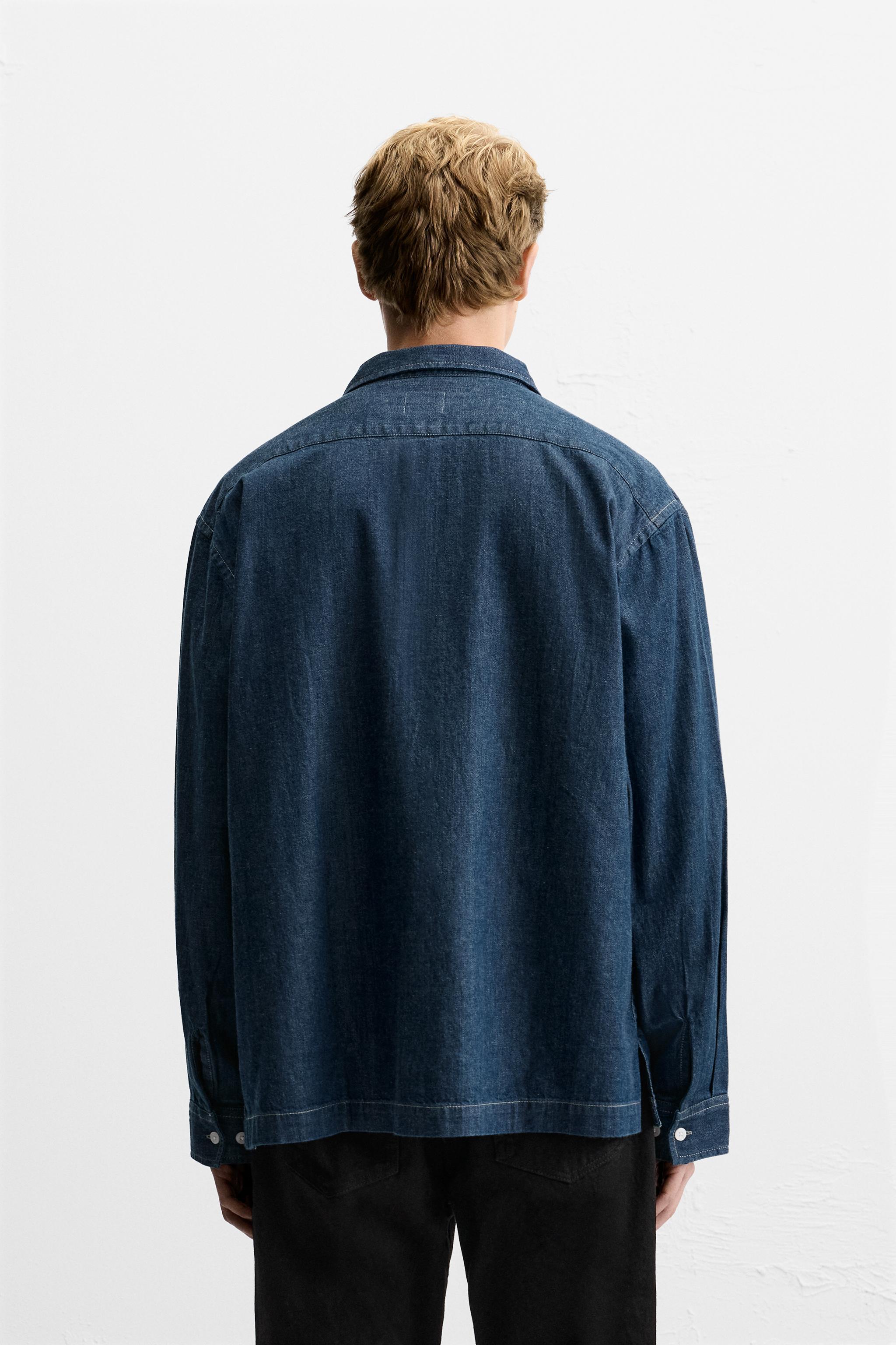 DENIM SHIRT WITH POCKETS Product Image