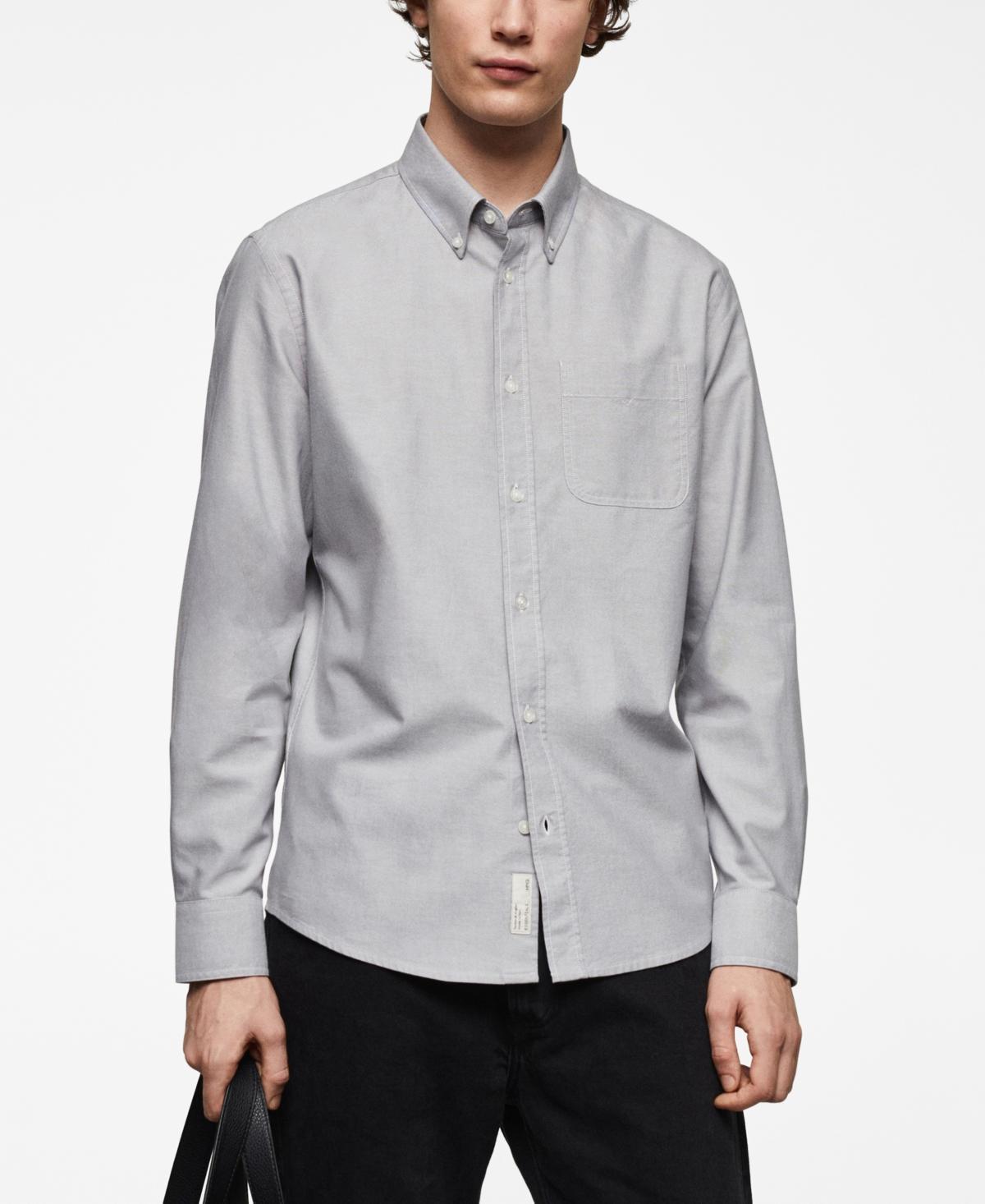 Mango Mens Regular Fit Oxford Cotton Shirt Product Image