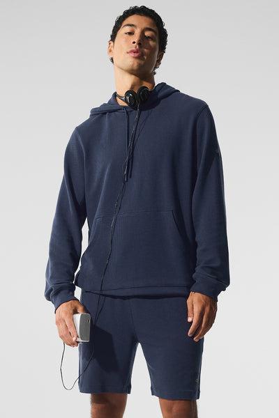 Micro Waffle Fast Break Hoodie - Navy Product Image