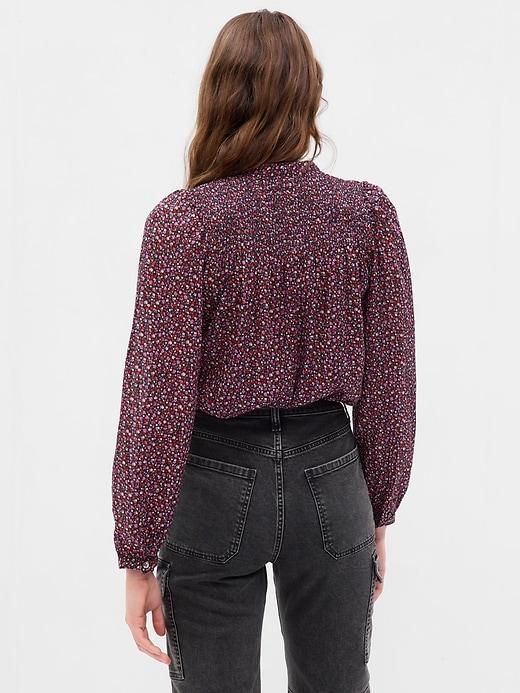 Smocked Floral Shirt Product Image