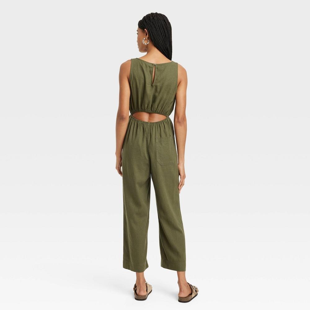 Womens Linen V-Neck Jumpsuit - Universal Thread XS Product Image