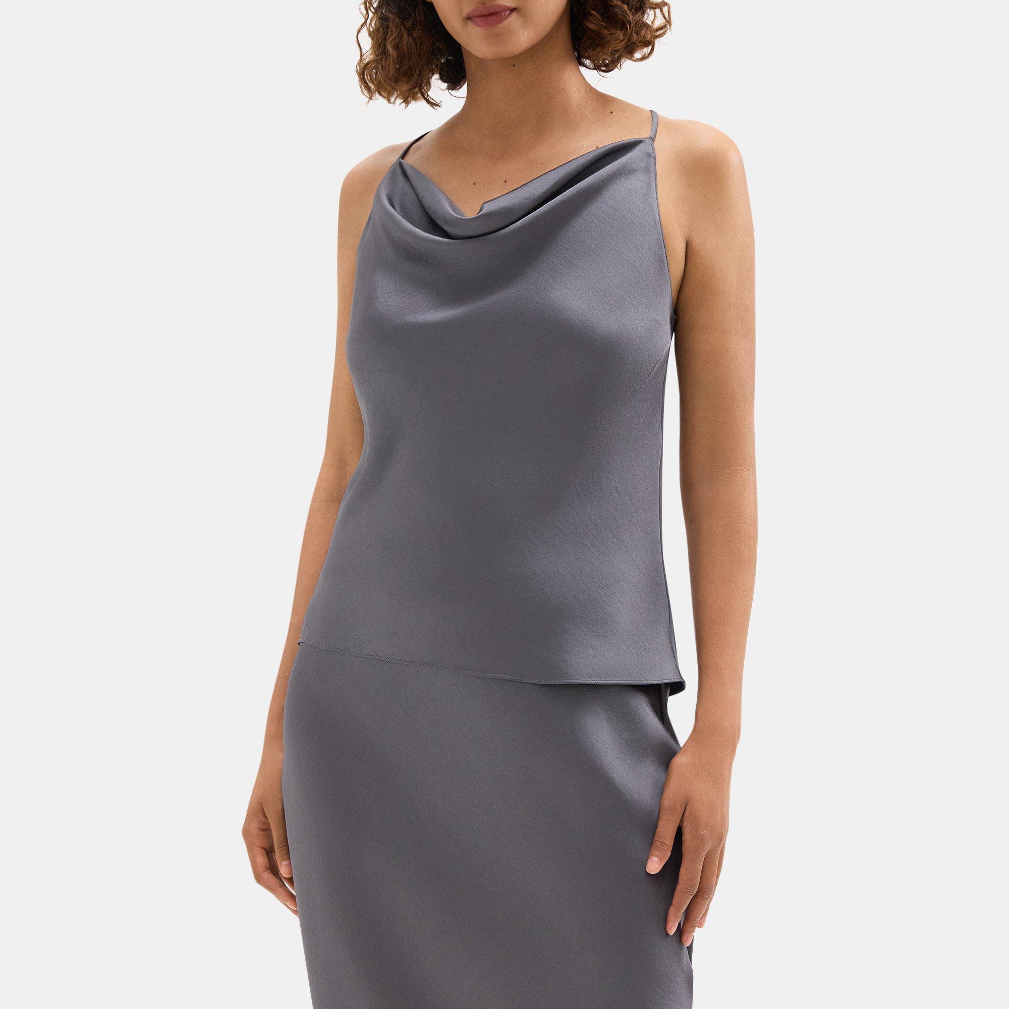 Silky Poly Cowl-Neck Top | Theory Outlet Product Image