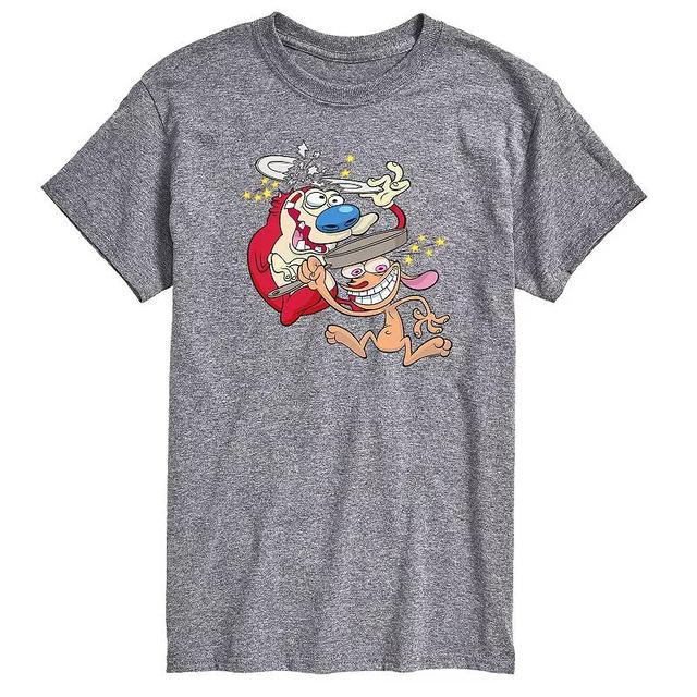 Big & Tall Ren & Stimpy Head Smash Graphic Tee, Mens Product Image