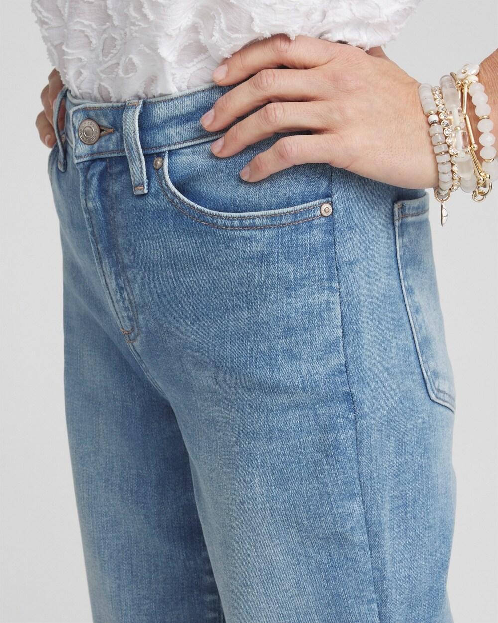 High Rise Straight Cropped Denim Product Image