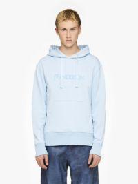 HOODIE WITH EMBROIDERED LOGO in blue | JW Anderson US  Product Image