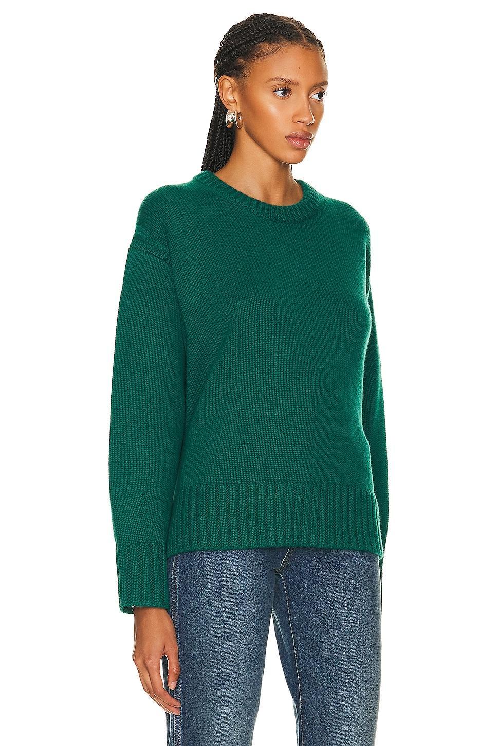 Guest In Residence Cozy Crew Sweater in Forest - Green. Size L (also in ). Product Image