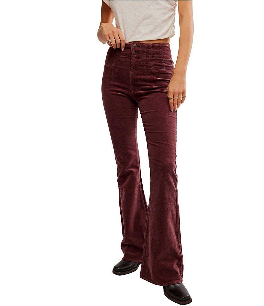 Free People Jayde Cord Super High Rise Flared Jeans Product Image