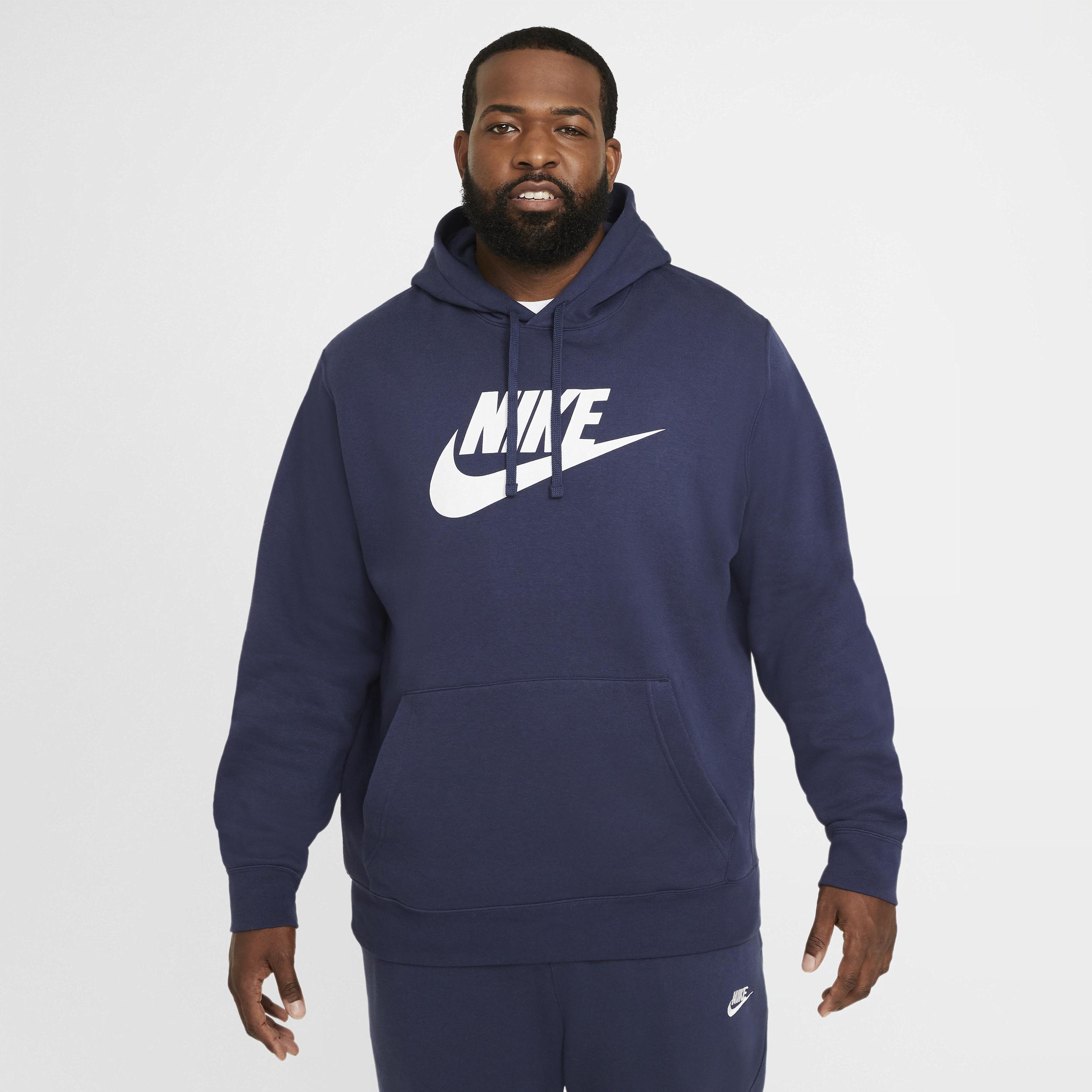 Nike Club logo hoodie in navy Product Image