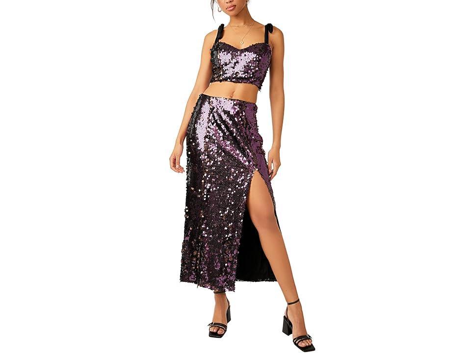 Free People Star Bright Sequin Two-Piece Crop Top & Midi Skirt Product Image