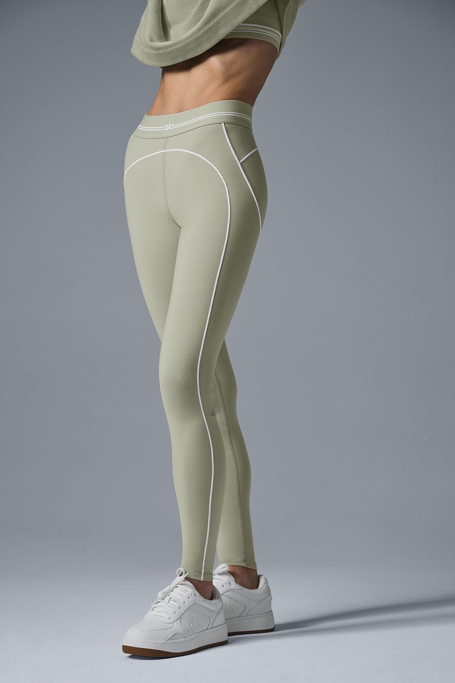 Airbrush High-Waist Heart Throb Legging - Limestone/White Female Product Image