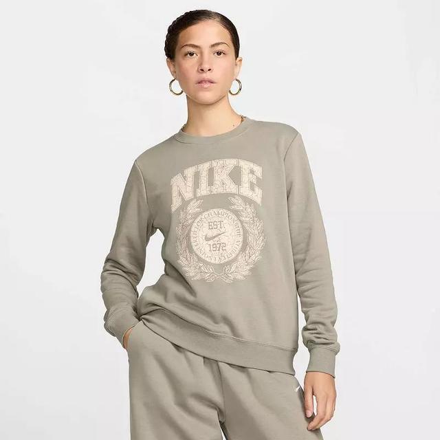 Womens Nike Sportswear Club Fleece Varsity Crewneck Sweatshirt Product Image