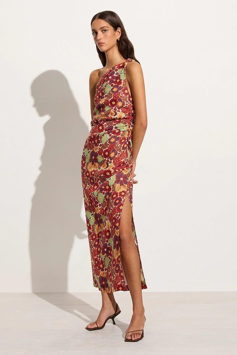 Jomana Midi Dress La Mira Floral Ruby - Final Sale Product Image