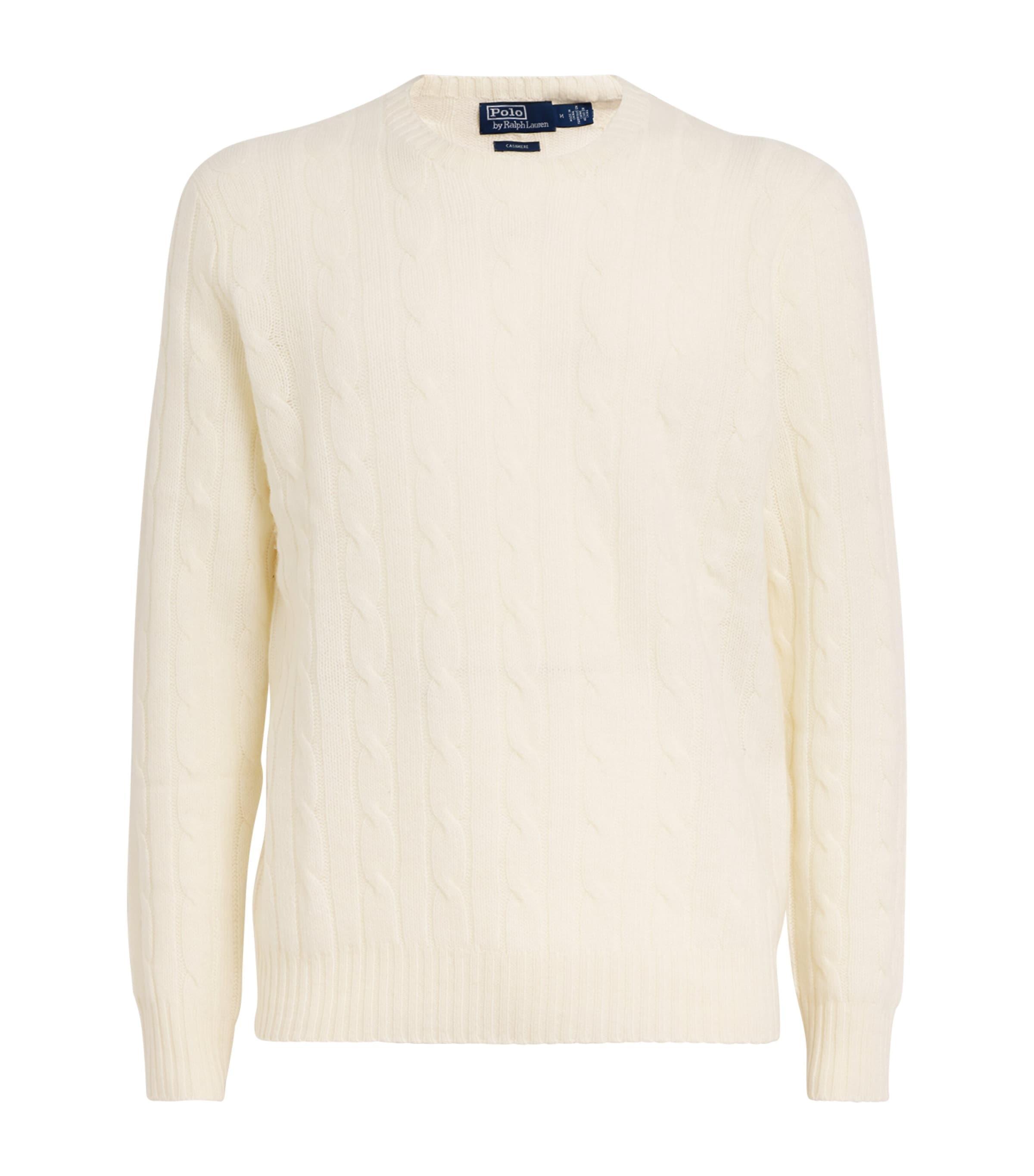 POLO RALPH LAUREN Cashmere Cable-knit Sweater In Neutral Product Image